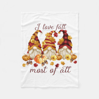 Ik hou vooral van Herfst... van kottergnomies pomp Fleece Deken