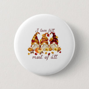 Ik hou vooral van Herfst... van kottergnomies pomp Ronde Button 5,7 Cm