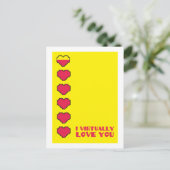 Ik hou vrijwel van je digitale hart briefkaart (Staand voorkant)