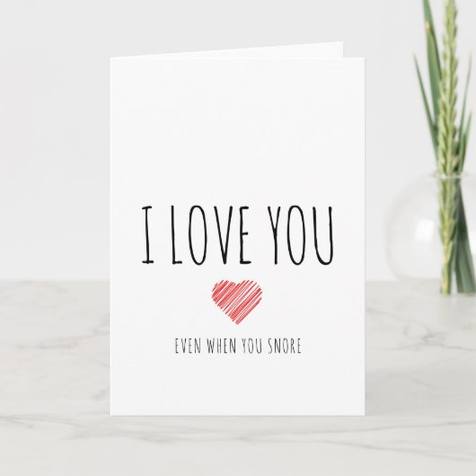 Ik hou zelfs van je zelfs als je snore feestdagen kaart (Voorkant)