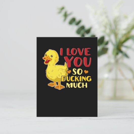 Ik hou zo van je dat je veel geld hebt. briefkaart (Staand voorkant)