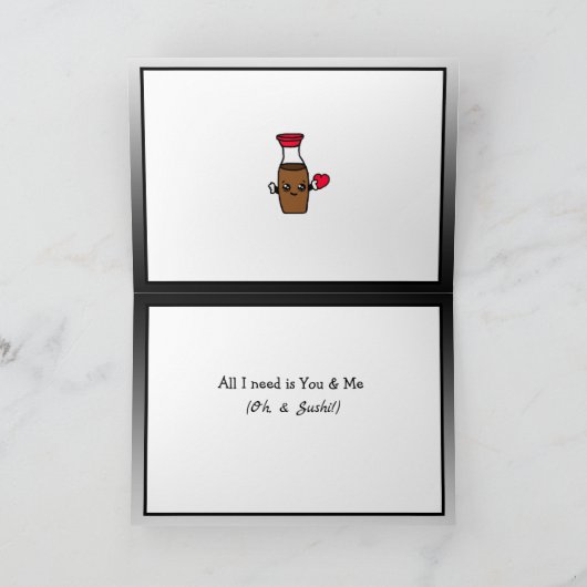 Ik hou zo van je Sushi Pun Kaart (Binnen)