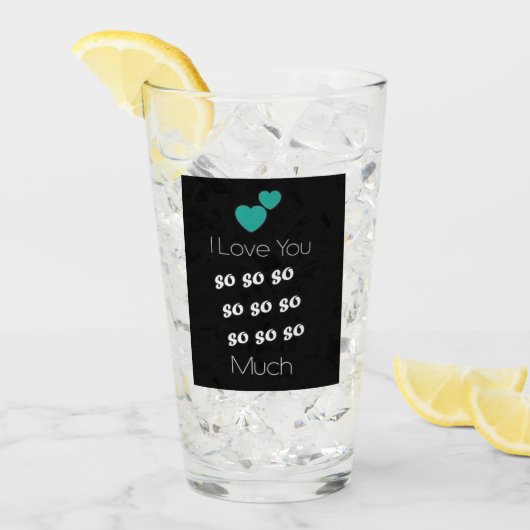 **IK HOU ZO VEEL VAN JE** LIEFDE GLAS (Voorkant ijs)