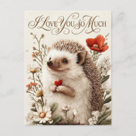 Ik hou zo veel van je: Ontwerp van egel hart Briefkaart