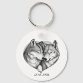 Ik hou zo veel van je, Wolf Couple Sleutelhanger (Achterkant)