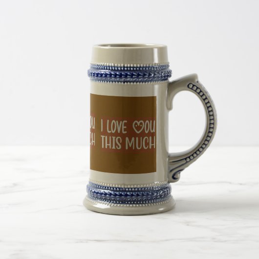 Ik Hou Zo Veel Van Jou Hart Typography Mok Wrap (Rechts)
