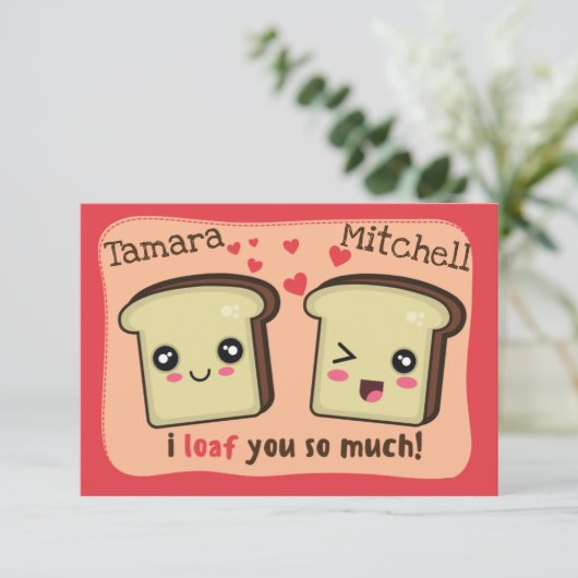 Ik hou zo veel van jou| Kawaii Valentijnsdag Kaart (Staand voorkant)