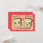 Ik hou zo veel van jou| Kawaii Valentijnsdag Kaart (Voorkant / Achterkant in situ)