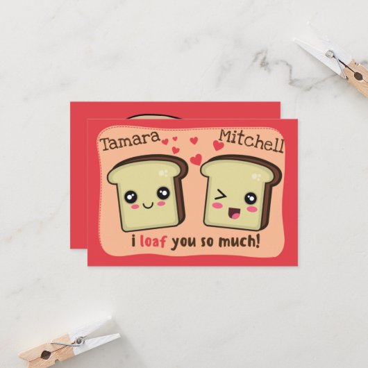 Ik hou zo veel van jou| Kawaii Valentijnsdag Kaart (Voorkant / Achterkant in situ)