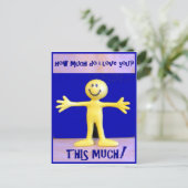 Ik hou zoveel van je briefkaart (Staand voorkant)