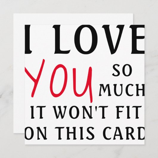 ik hou zoveel van je dat het niet op de kaart past (Voorkant / Achterkant)