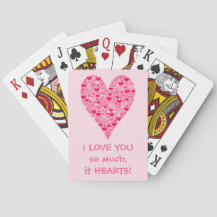 Ik hou zoveel van je dat het pijn doet Kleine Hart Pokerkaarten