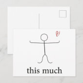 Ik hou zoveel van je. Echtgenote, vriendin, vriend Briefkaart (Voorkant / Achterkant)