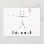 Ik hou zoveel van je. Echtgenote, vriendin, vriend Briefkaart (Voorkant)