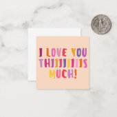 Ik hou zoveel van je! Enkel notitiekaartje (Voorkant / Achterkant in situ)