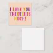 Ik hou zoveel van je! Enkel notitiekaartje (Voorkant / Achterkant)