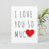 Ik hou zoveel van je gelukkige Valentijnsdag Feestdagenkaart (Staand voorkant)