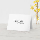 Ik hou zoveel van je - handgeschreven kaart (Gele Bloem)