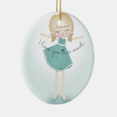 Ik hou zoveel van je keramisch ornament (Rechts)