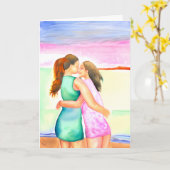 Ik hou zoveel van je lesbische omhelzing kaart (Gele Bloem)