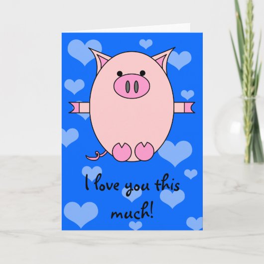 Ik hou zoveel van je! Piggy Power Kaart (Voorkant)