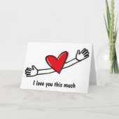 Ik hou zoveel van je rode hart kaart (Voorkant)