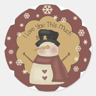 Ik hou zoveel van je ronde sticker