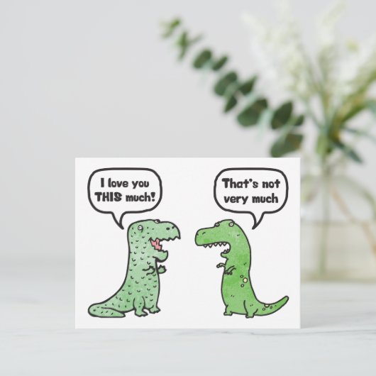 Ik hou zoveel van je (T-Rex) Briefkaart (Staand voorkant)