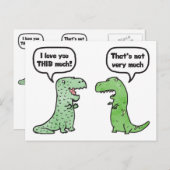 Ik hou zoveel van je (T-Rex) Briefkaart (Voorkant / Achterkant)