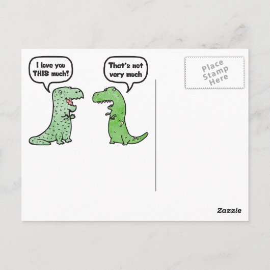 Ik hou zoveel van je (T-Rex) Briefkaart (Achterkant)