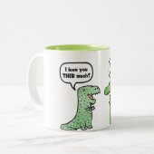 Ik hou zoveel van je (T-Rex) Tweekleurige Koffiemok (Voorkant links)