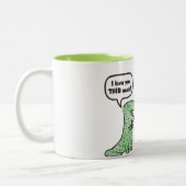 Ik hou zoveel van je (T-Rex) Tweekleurige Koffiemok (Links)