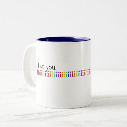 Ik hou zoveel van je tweekleurige koffiemok (Voorkant links)