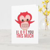 Ik hou zoveel van je uil Kaart (Gele Bloem)