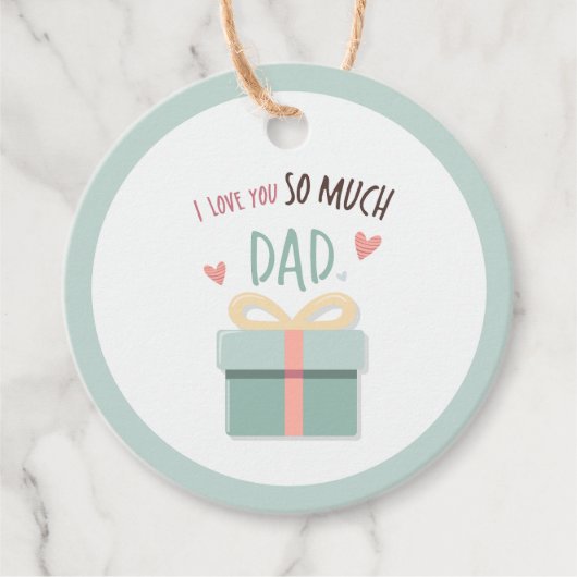 Ik hou zoveel van je vader - vaderdag - geschenkdo bedankjes labels (Voorkant)