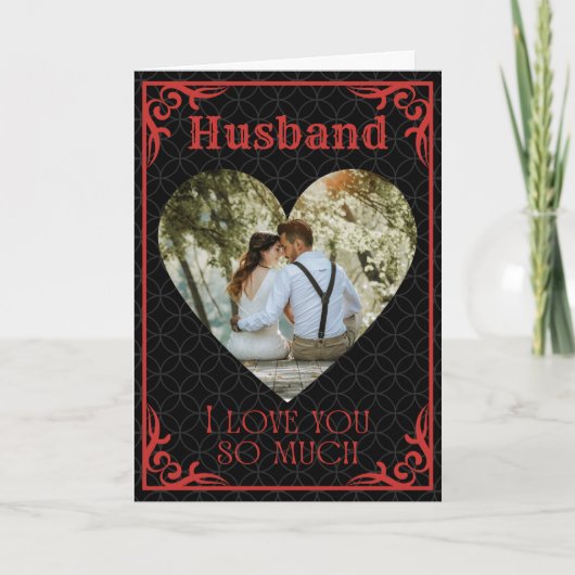 Ik hou zoveel van jou Aangepaste foto & naam Valen Kaart (Voorkant)