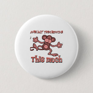 Ik hou zoveel van mijn broer Twin Ronde Button 5,7 Cm