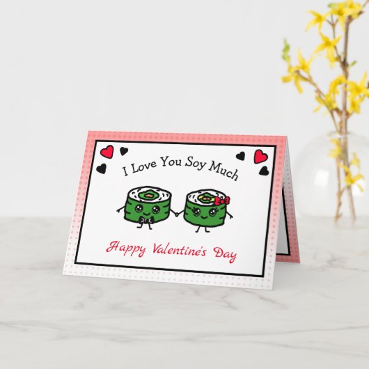 Ik hou zoveel van sushi kaart (Gele Bloem)