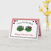 Ik hou zoveel van Sushi Pun Kaart (Gele Bloem)