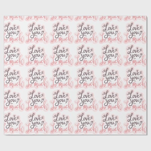 Ik hou zoveel van woordkunst cadeaupapier (Vlak)