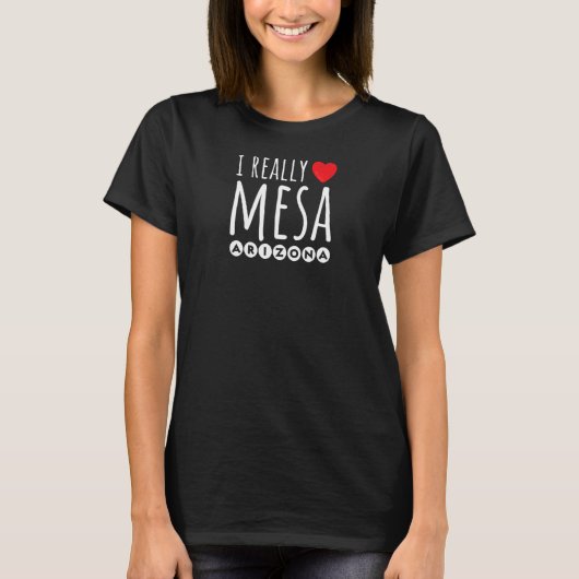 IK HOUD ECHT VAN HART MESA ARIZONA T-SHIRT (Voorkant)