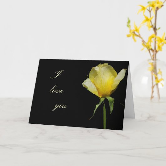 Ik houd geel van u toenam wenskaart kaart (Gele Bloem)