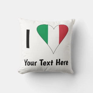 Ik Houd (Italiaanse Vlag Hart) Van Je Tekst Kussen