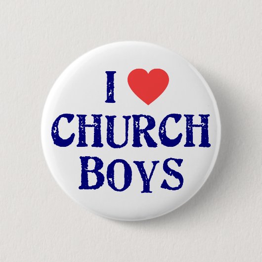 Ik houd kerk van jongens ronde button 5,7 cm (Voorkant)