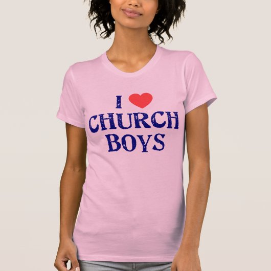 Ik houd kerk van jongens t-shirt (Voorkant)