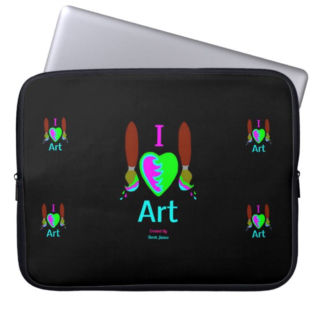 Ik houd Laptop van het Neopreen van de Kunst van Sleeve (Voorkant)