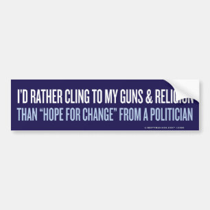 Ik Houd Liever Vast Aan Vuurwapens & Religie Bumpe Bumpersticker