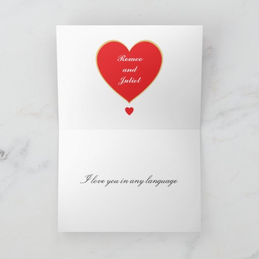 Ik houd Personaliseerbare van u (het Spaans) Feestdagen Kaart (Binnen)