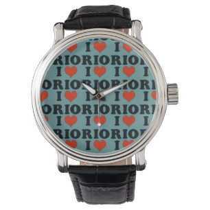 ik houd RJ uur van tijd Horloge