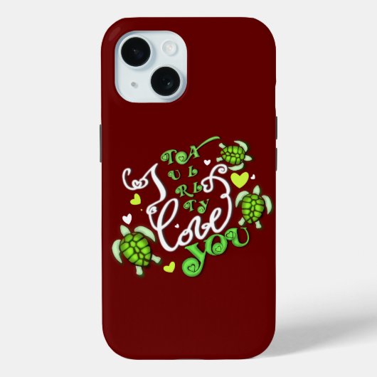 Ik houd turtally van je - Valentijnsdag Case-Mate iPhone Case (Achterkant)